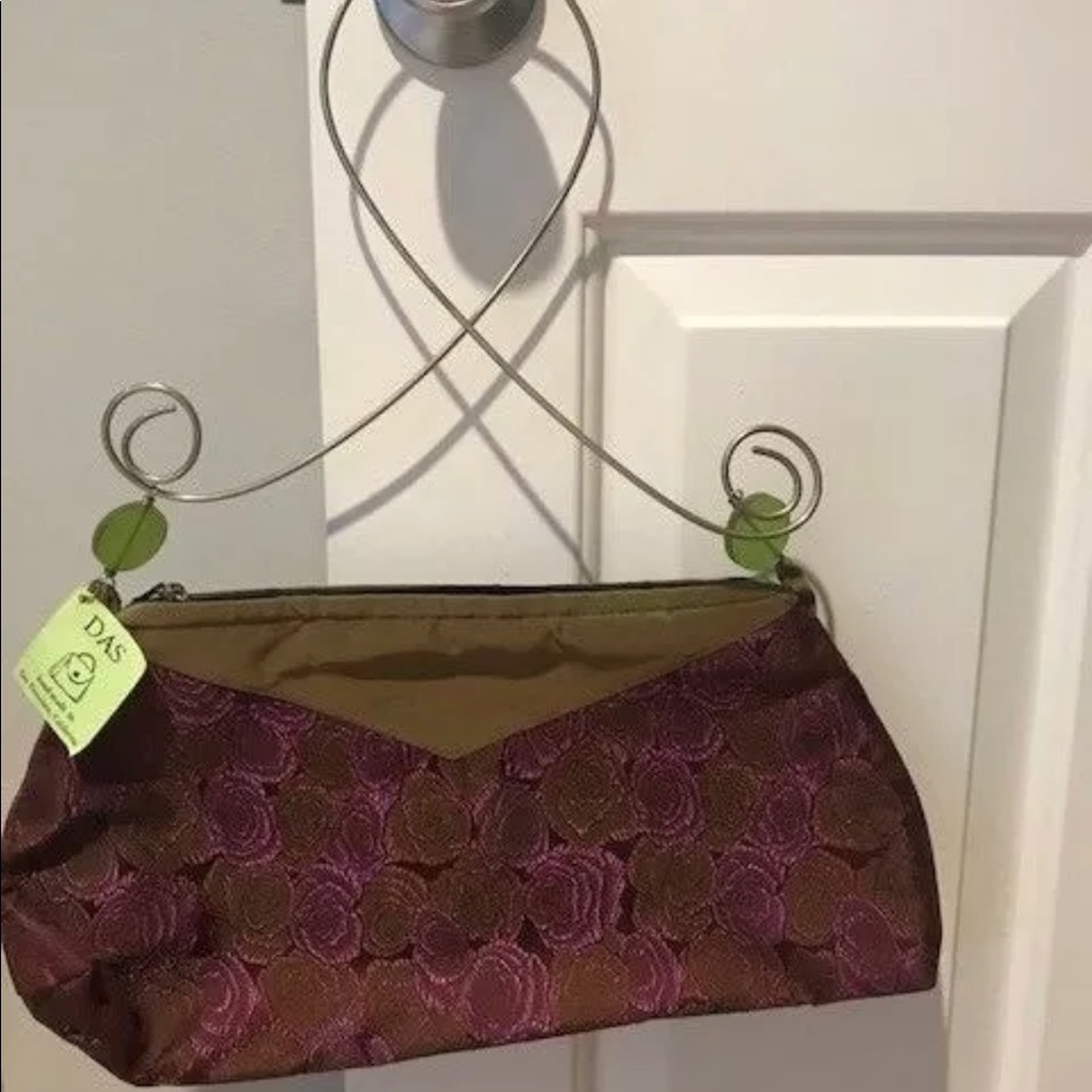 New wire handle purse silk